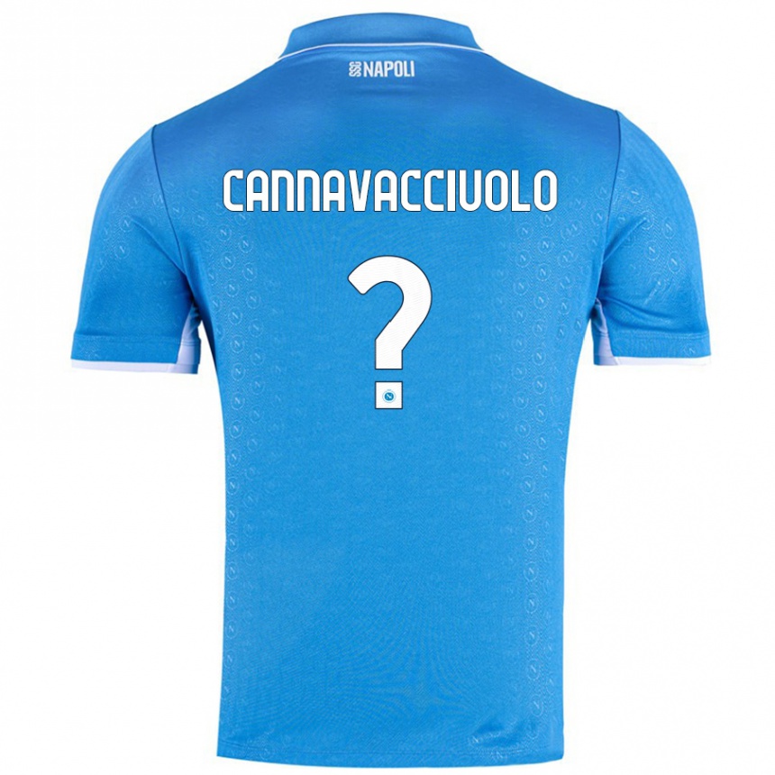 נשים כדורגל Luigi Pio Cannavacciuolo #0 שמיים כחולים ג'רזי ביתית 2024/25