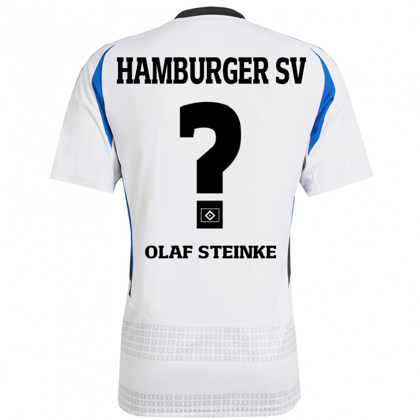 נשים כדורגל Eric Olaf Steinke #0 לבן כחול ג'רזי ביתית 2024/25