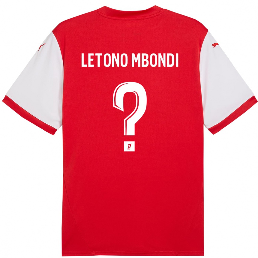 נשים כדורגל Christ-Emmanuel Letono Mbondi #0 אדום לבן ג'רזי ביתית 2024/25