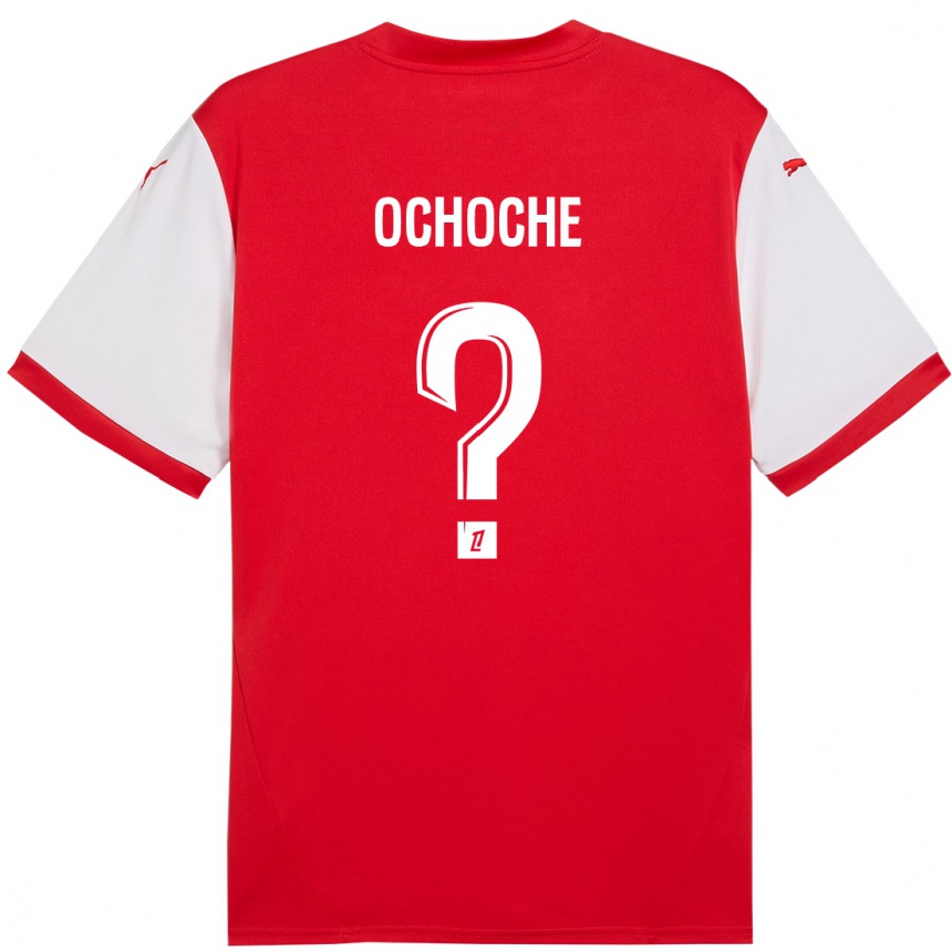 נשים כדורגל Amos Ochoche #0 אדום לבן ג'רזי ביתית 2024/25