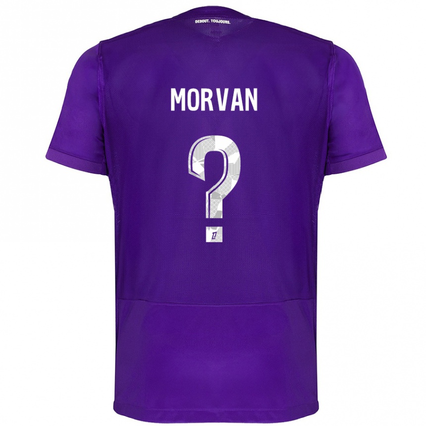 נשים כדורגל Loup Morvan #0 סגול לבן ג'רזי ביתית 2024/25