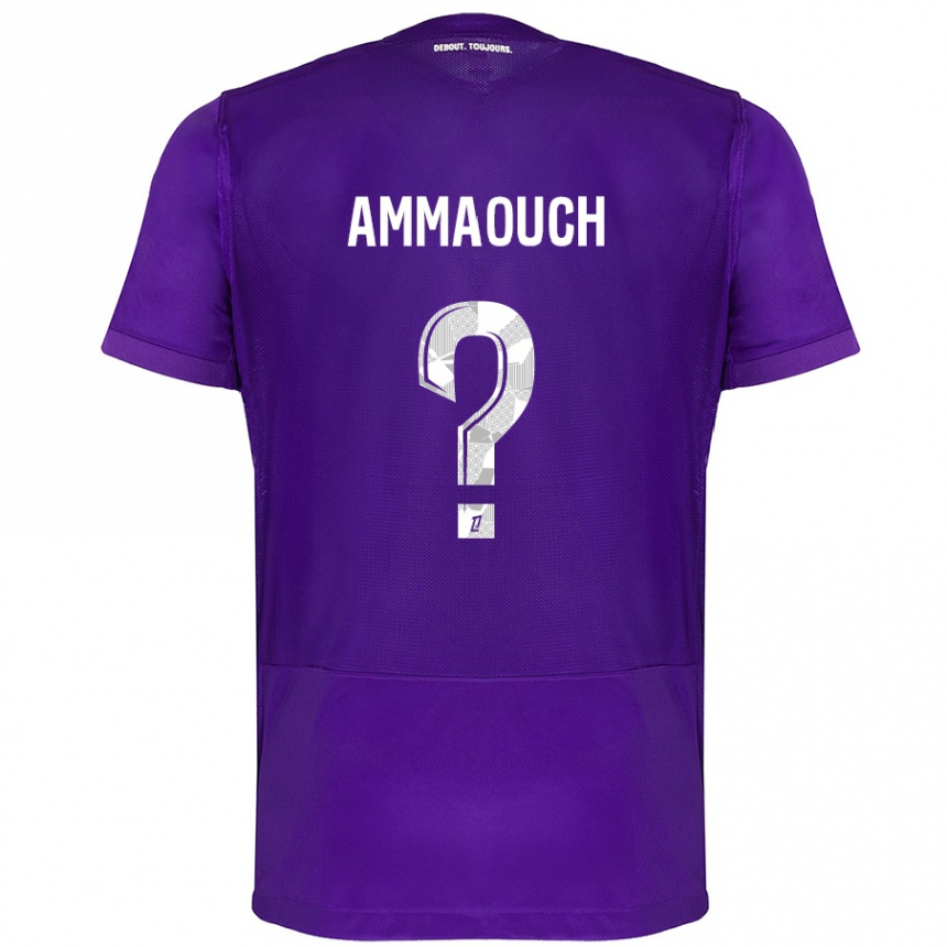 נשים כדורגל Aymen Ammaouch #0 סגול לבן ג'רזי ביתית 2024/25