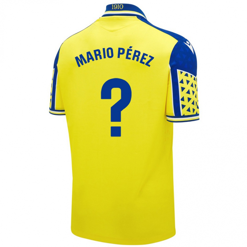 נשים כדורגל Mario Pérez #0 צהוב כחול ג'רזי ביתית 2024/25