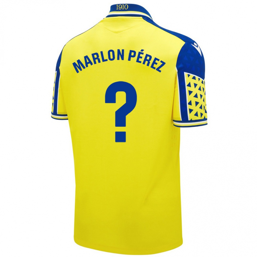 נשים כדורגל Marlon Pérez #0 צהוב כחול ג'רזי ביתית 2024/25