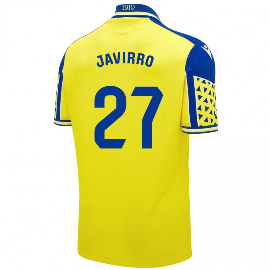 נשים כדורגל Javirro #27 צהוב כחול ג'רזי ביתית 2024/25