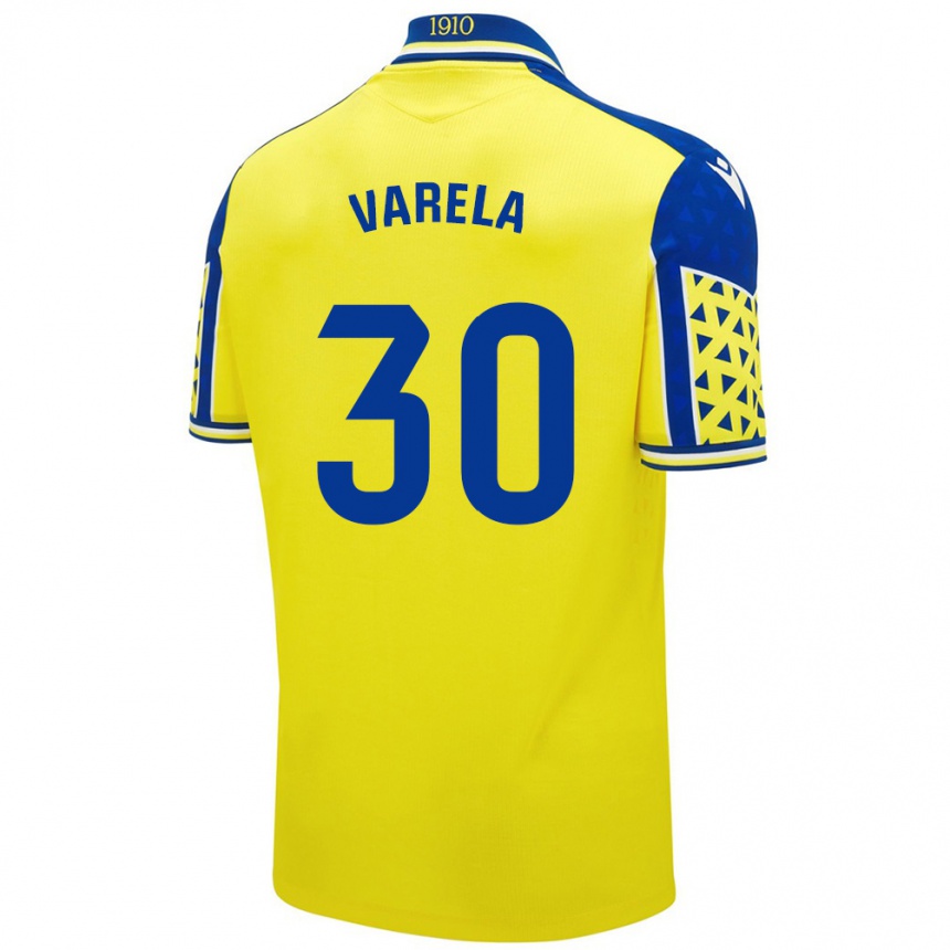 נשים כדורגל Brandon Varela #30 צהוב כחול ג'רזי ביתית 2024/25