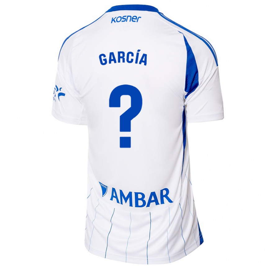 נשים כדורגל David García #0 אדום לבן ג'רזי ביתית 2024/25