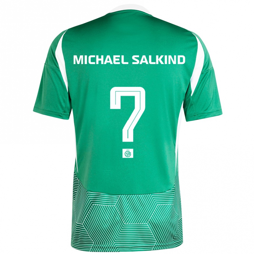 נשים כדורגל Liav Michael Salkind #0 ירוק לבן ג'רזי ביתית 2024/25