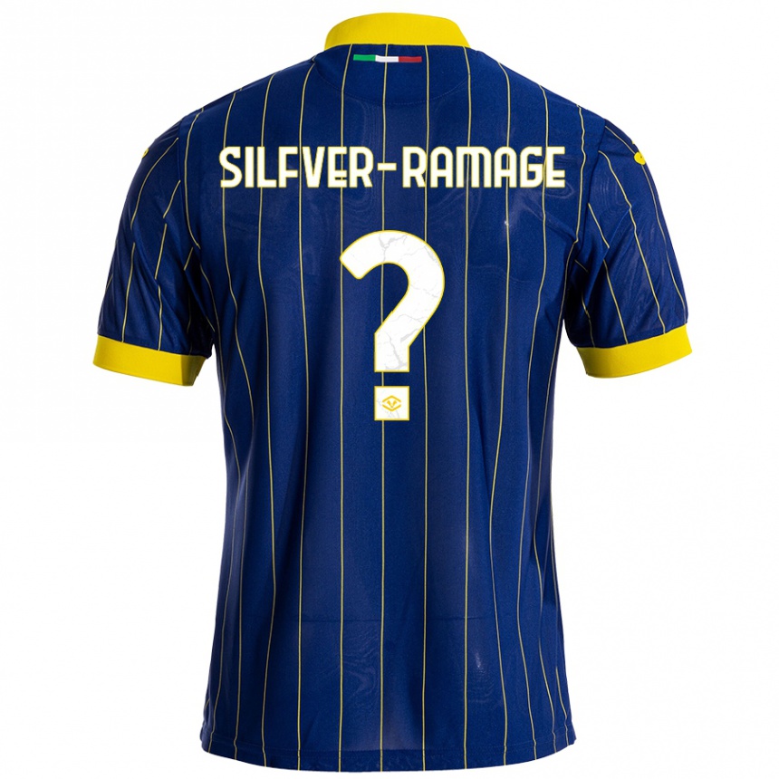 נשים כדורגל William Silfver-Ramage #0 כחול צהוב ג'רזי ביתית 2024/25