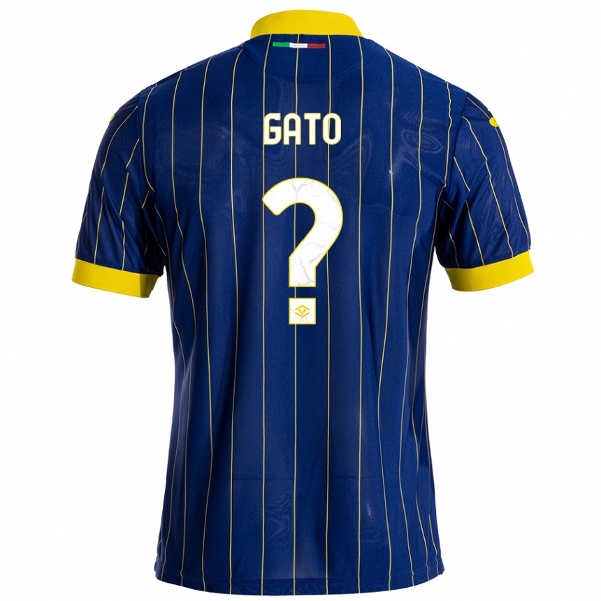 נשים כדורגל Denzel Gato #0 כחול צהוב ג'רזי ביתית 2024/25