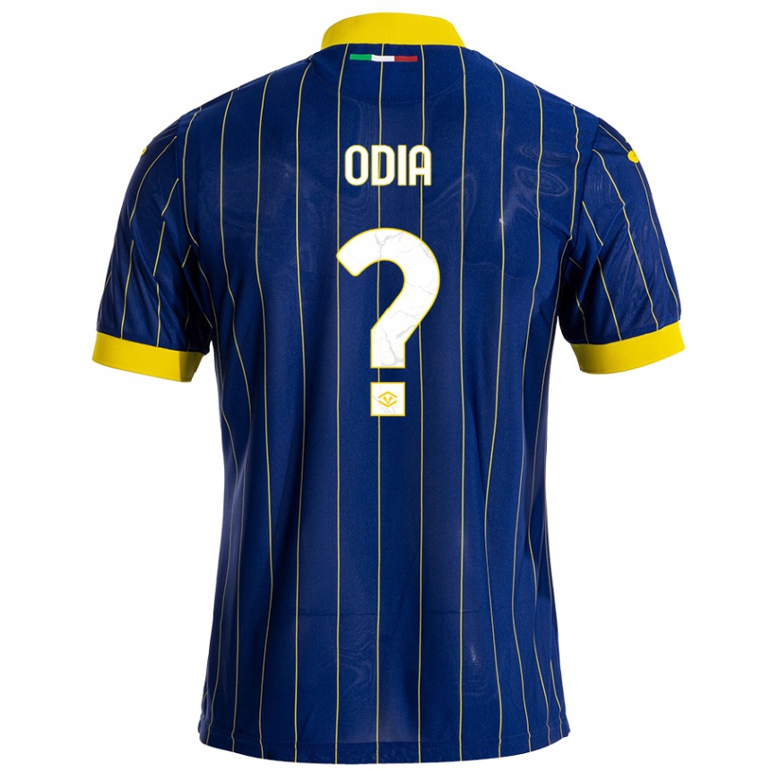 נשים כדורגל David Odia #0 כחול צהוב ג'רזי ביתית 2024/25