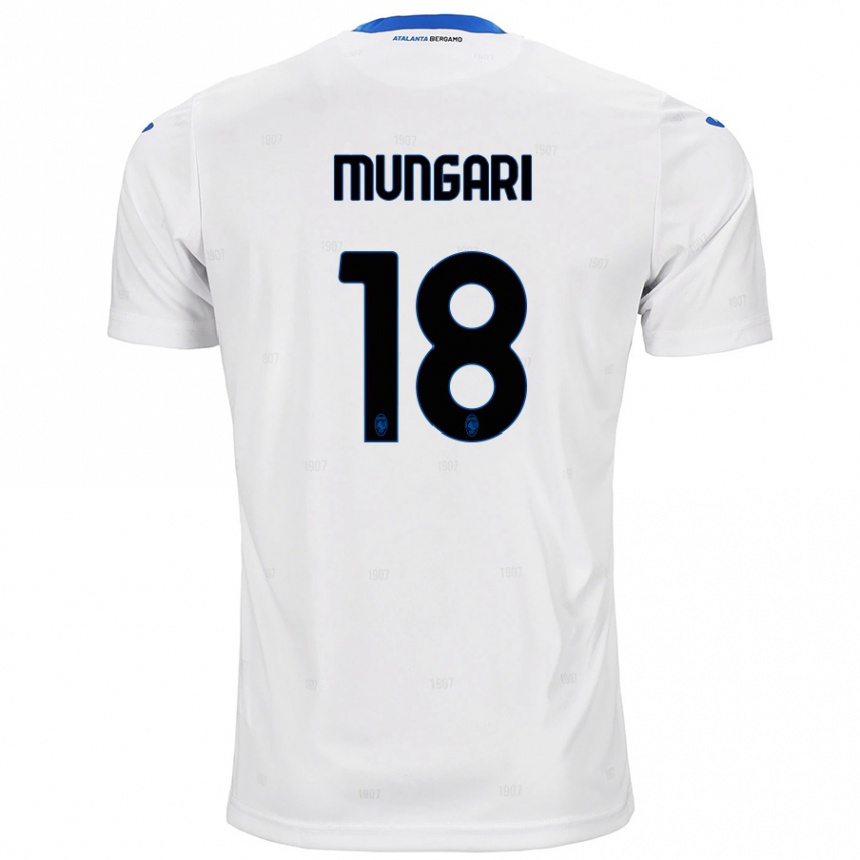 נשים כדורגל Giuseppe Mungari #18 לָבָן הרחק ג'רזי 2024/25