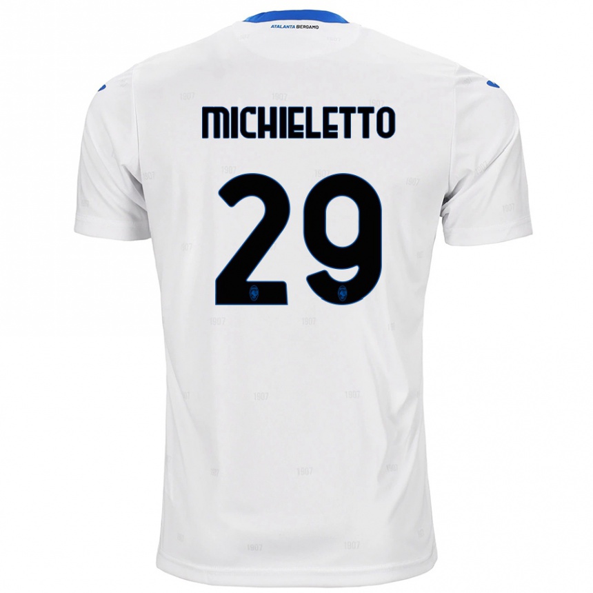 נשים כדורגל Andrea Michieletto #29 לָבָן הרחק ג'רזי 2024/25