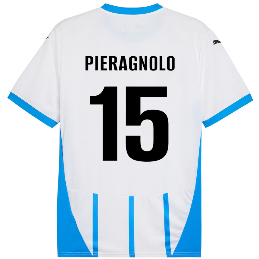 נשים כדורגל Edoardo Pieragnolo #15 כחול לבן הרחק ג'רזי 2024/25