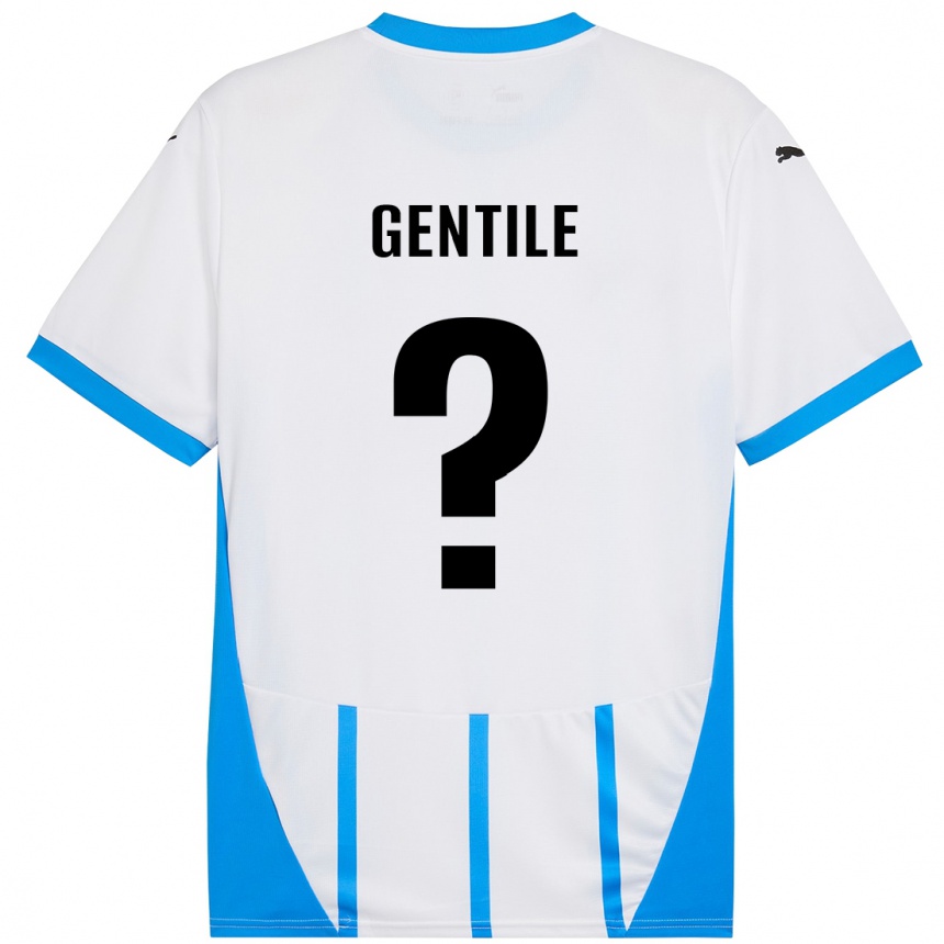 נשים כדורגל Raffaele Gentile #0 כחול לבן הרחק ג'רזי 2024/25