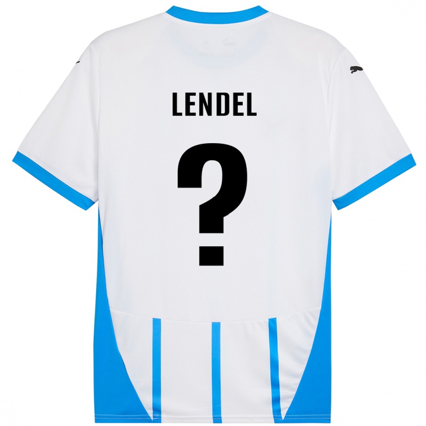 נשים כדורגל Davide Lendel #0 כחול לבן הרחק ג'רזי 2024/25