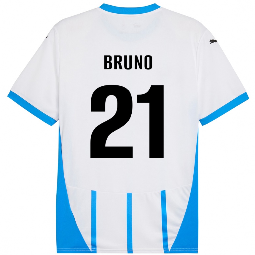 נשים כדורגל Kevin Bruno #21 כחול לבן הרחק ג'רזי 2024/25