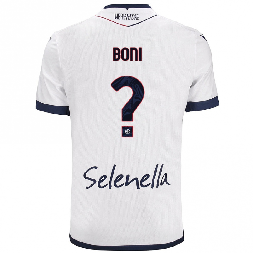 נשים כדורגל Mattia Boni #0 כחול רויאל לבן הרחק ג'רזי 2024/25