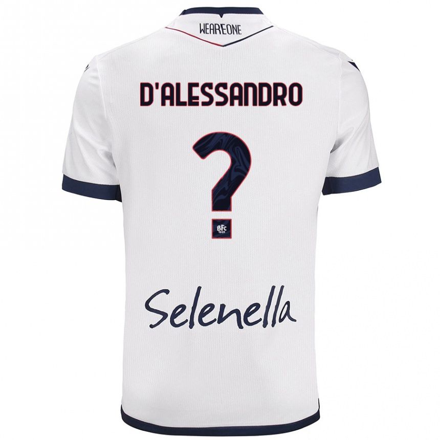 נשים כדורגל Giuliano D'alessandro #0 כחול רויאל לבן הרחק ג'רזי 2024/25