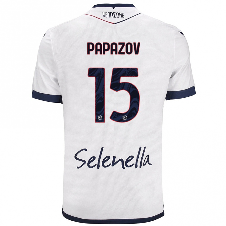 נשים כדורגל Dimitar Papazov #15 כחול רויאל לבן הרחק ג'רזי 2024/25