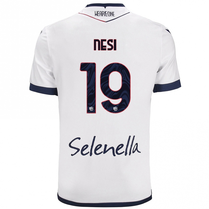 נשים כדורגל Luca Nesi #19 כחול רויאל לבן הרחק ג'רזי 2024/25