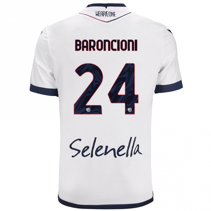 נשים כדורגל Davide Baroncioni #24 כחול רויאל לבן הרחק ג'רזי 2024/25