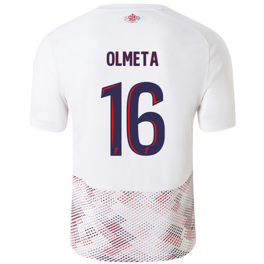 נשים כדורגל Lisandru Olmeta #16 כחול רויאל לבן הרחק ג'רזי 2024/25