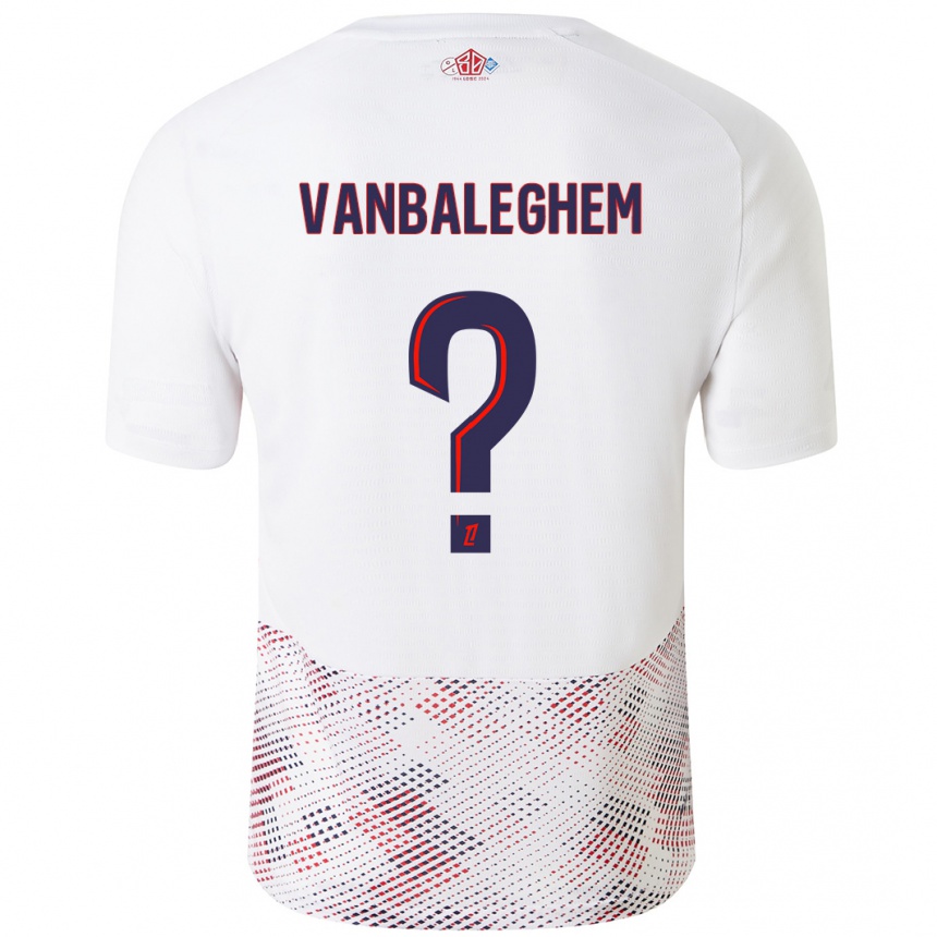 נשים כדורגל Valentin Vanbaleghem #0 כחול רויאל לבן הרחק ג'רזי 2024/25