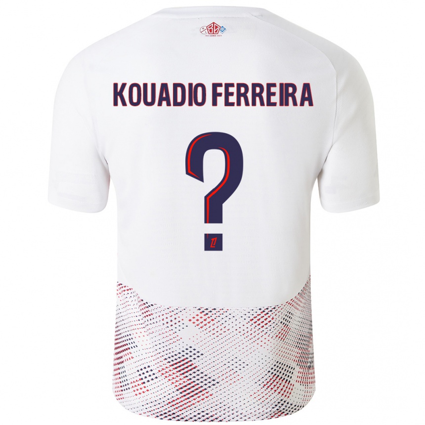 נשים כדורגל Wilfrid Kouadio Ferreira #0 כחול רויאל לבן הרחק ג'רזי 2024/25