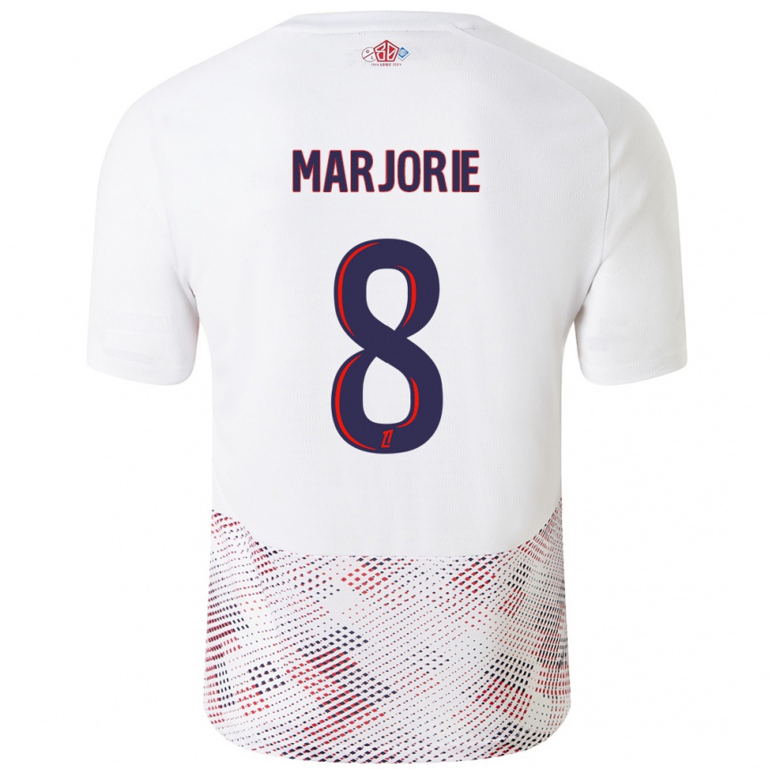 נשים כדורגל Marjorie #8 כחול רויאל לבן הרחק ג'רזי 2024/25