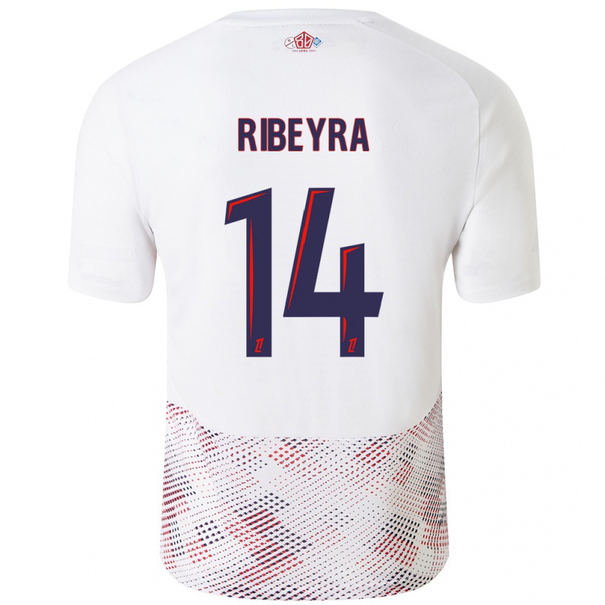 נשים כדורגל Anaïs Ribeyra #14 כחול רויאל לבן הרחק ג'רזי 2024/25