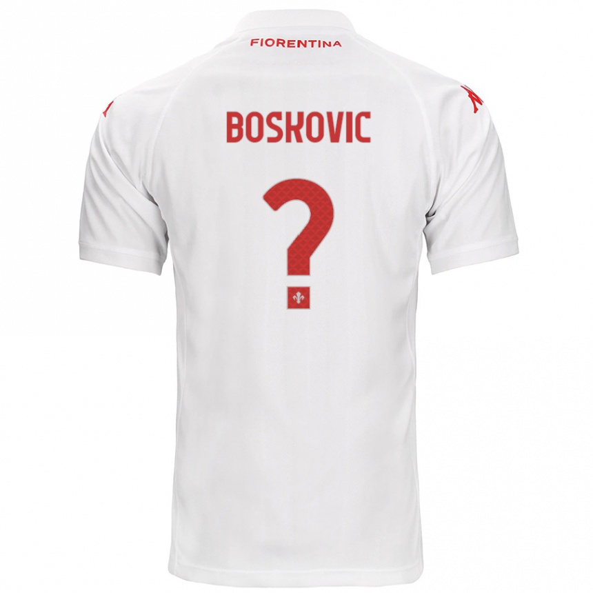 נשים כדורגל Matko Boskovic #0 לָבָן הרחק ג'רזי 2024/25