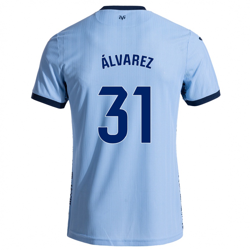 נשים כדורגל Iker Álvarez #31 שמיים כחולים הרחק ג'רזי 2024/25