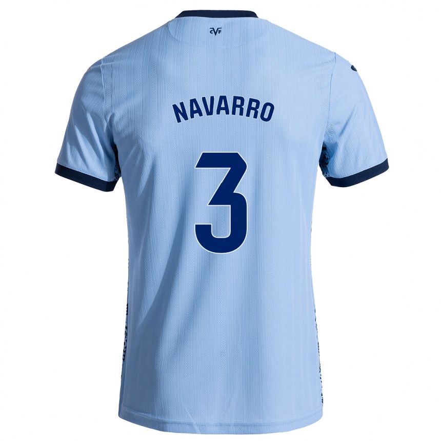 נשים כדורגל Pablo Navarro #3 שמיים כחולים הרחק ג'רזי 2024/25