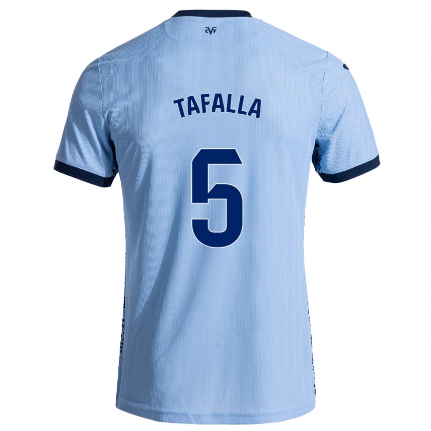 נשים כדורגל Fran Tafalla #5 שמיים כחולים הרחק ג'רזי 2024/25