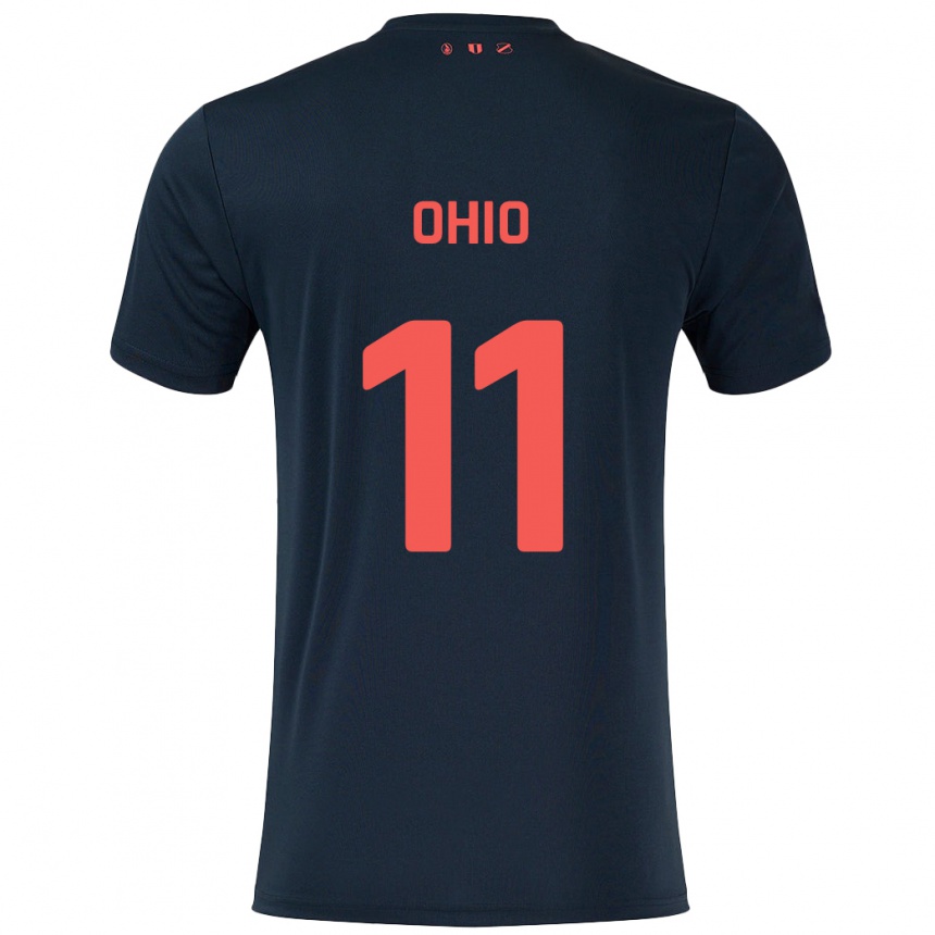 נשים כדורגל Noah Ohio #11 שחור אדום הרחק ג'רזי 2024/25