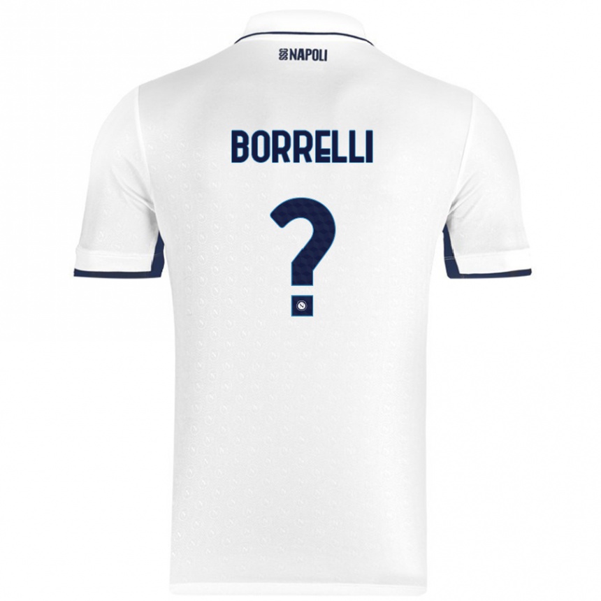 נשים כדורגל Ciro Borrelli #0 כחול רויאל לבן הרחק ג'רזי 2024/25
