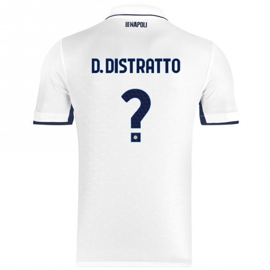 נשים כדורגל Donato Distratto #0 כחול רויאל לבן הרחק ג'רזי 2024/25