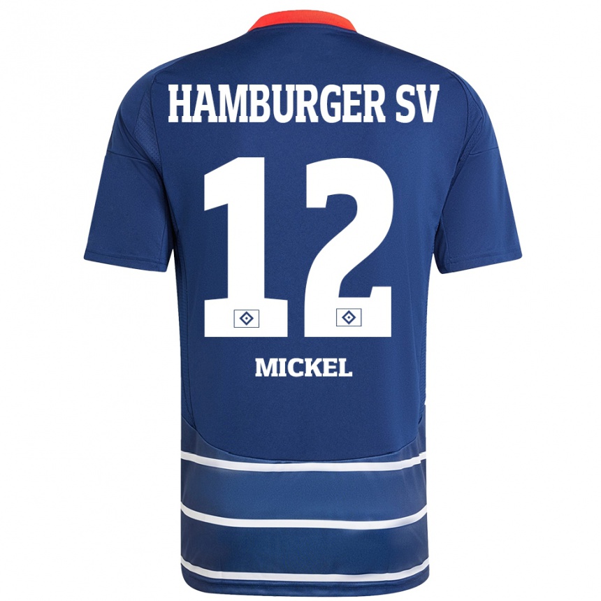 נשים כדורגל טום מיקל #12 כחול כהה הרחק ג'רזי 2024/25