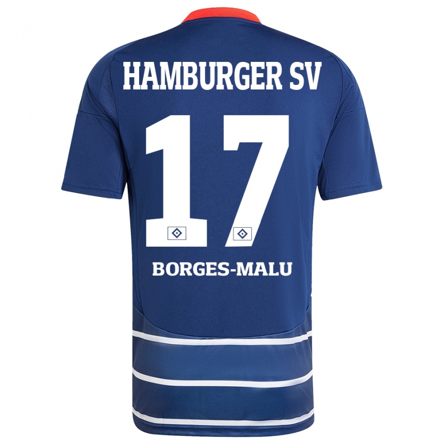 נשים כדורגל Louis Borges-Malu #17 כחול כהה הרחק ג'רזי 2024/25