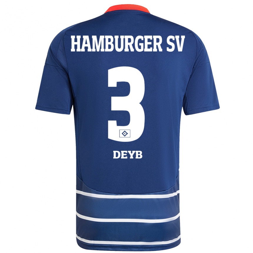 נשים כדורגל מרלין דייס #3 כחול כהה הרחק ג'רזי 2024/25