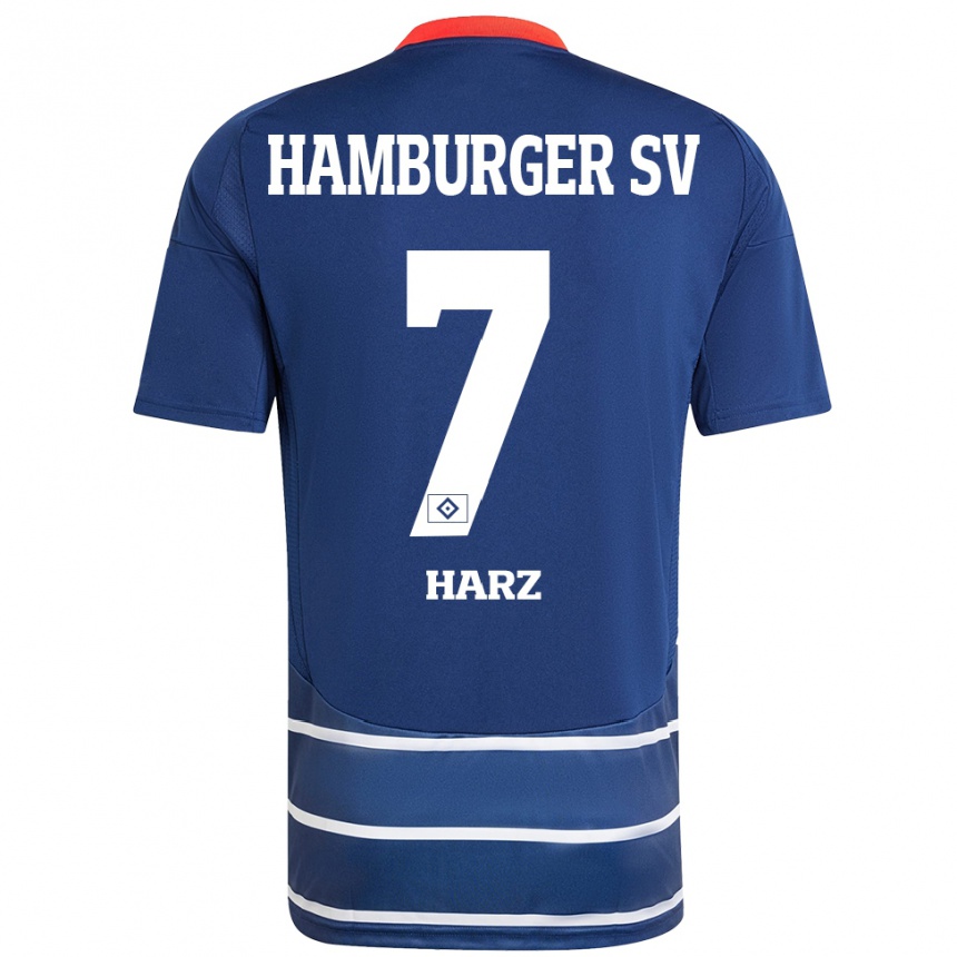 נשים כדורגל תיאו הרץ #7 כחול כהה הרחק ג'רזי 2024/25
