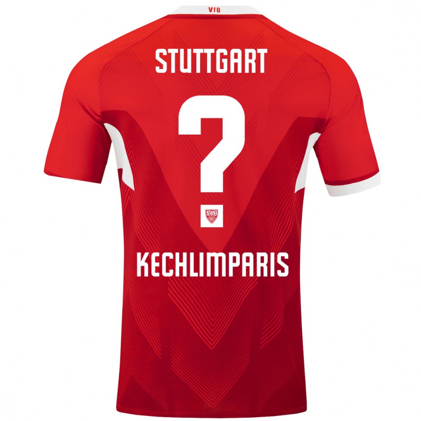 נשים כדורגל Ioannis Kechlimparis #0 אדום לבן הרחק ג'רזי 2024/25