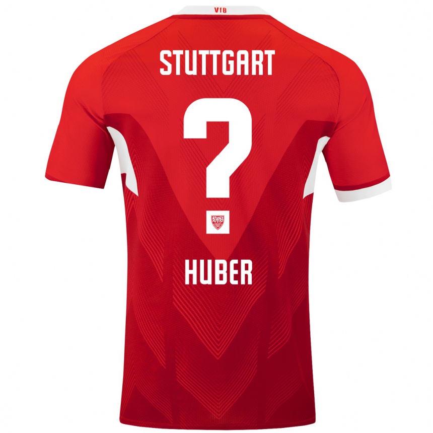 נשים כדורגל Vincent Huber #0 אדום לבן הרחק ג'רזי 2024/25