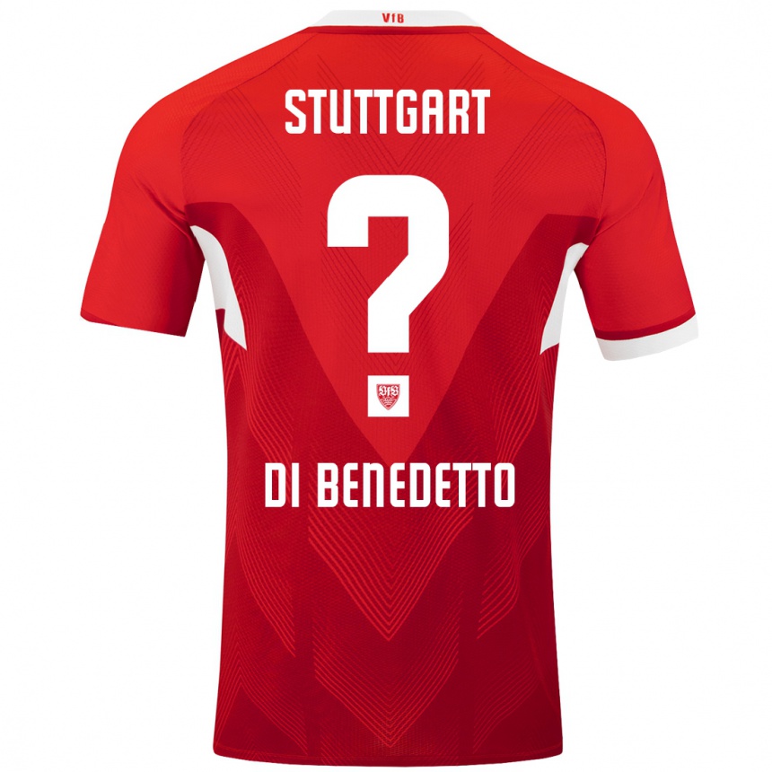 נשים כדורגל Massimo Di Benedetto #0 אדום לבן הרחק ג'רזי 2024/25