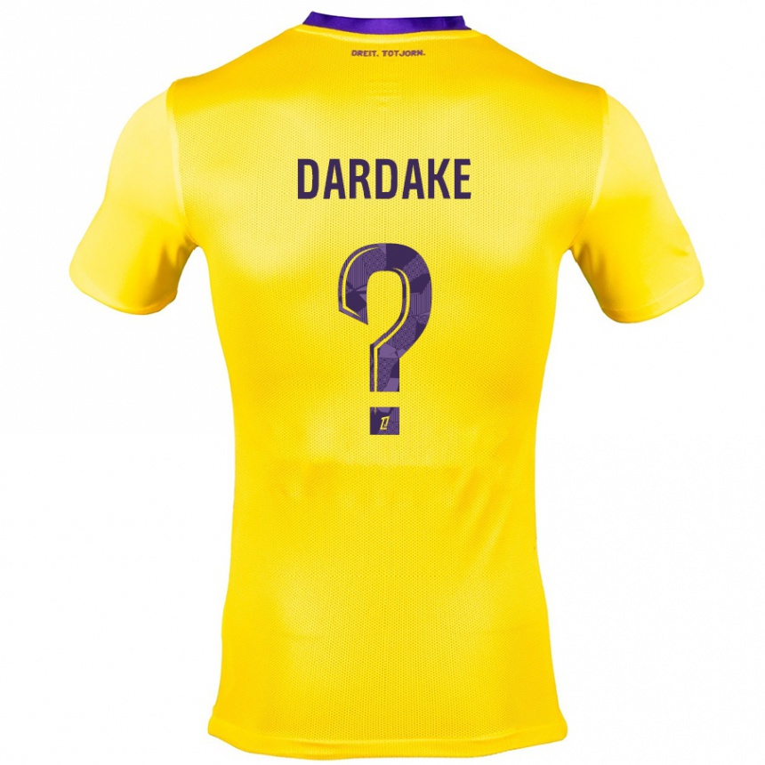 נשים כדורגל Wassim Dardake #0 צהוב סגול הרחק ג'רזי 2024/25