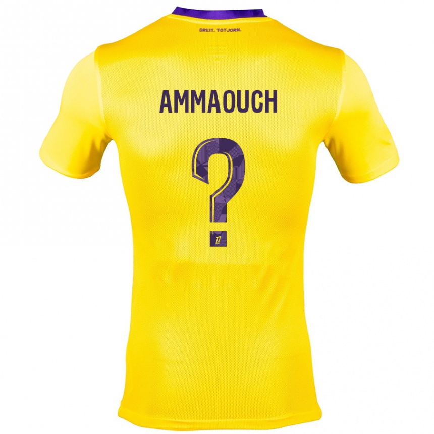 נשים כדורגל Aymen Ammaouch #0 צהוב סגול הרחק ג'רזי 2024/25