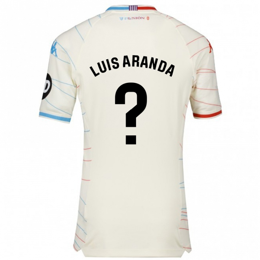 נשים כדורגל José Luis Aranda #0 לבן אדום כחול הרחק ג'רזי 2024/25