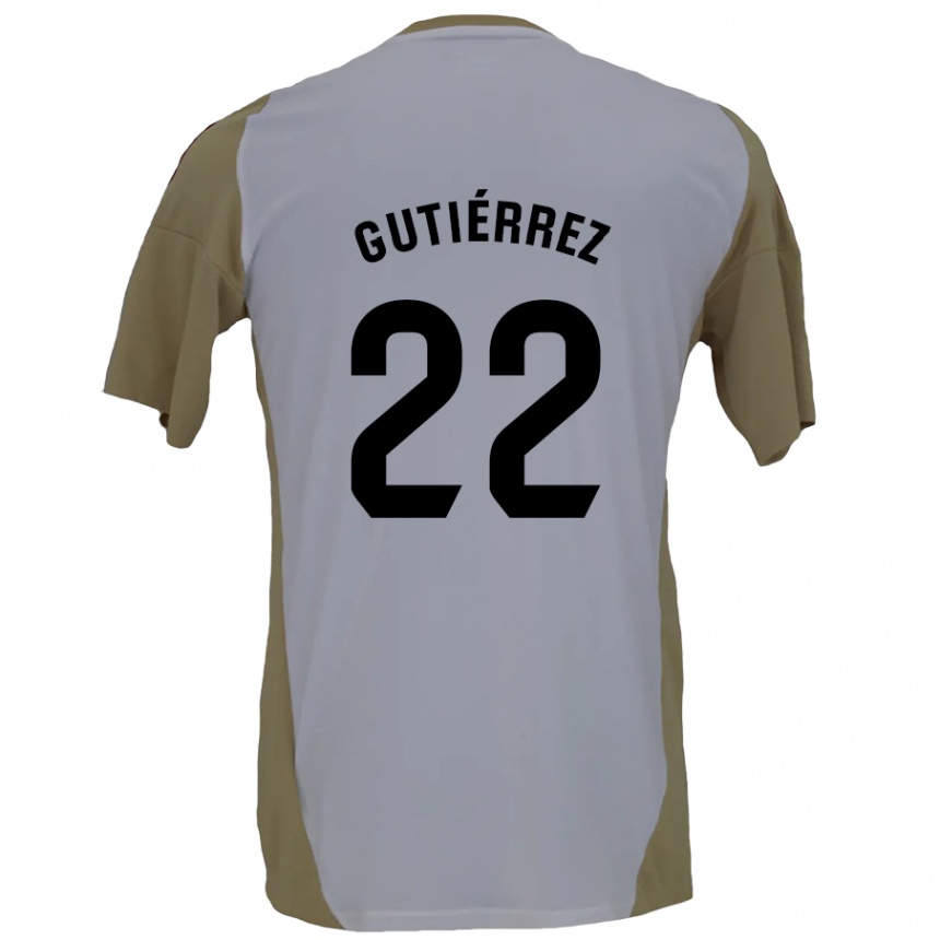 נשים כדורגל Juan Gutiérrez #22 חום לבן הרחק ג'רזי 2024/25