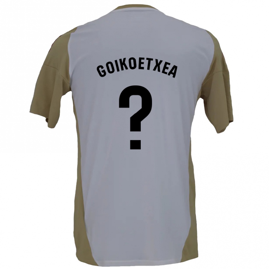 נשים כדורגל Imanol Goikoetxea #0 חום לבן הרחק ג'רזי 2024/25